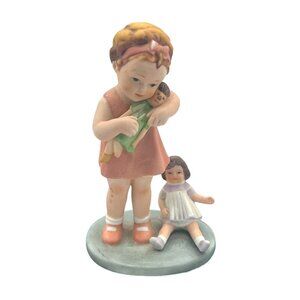 Vtg Bessie Pease Gutmann Figurine Love Is Blind 5" Limited Edition H1860 1985